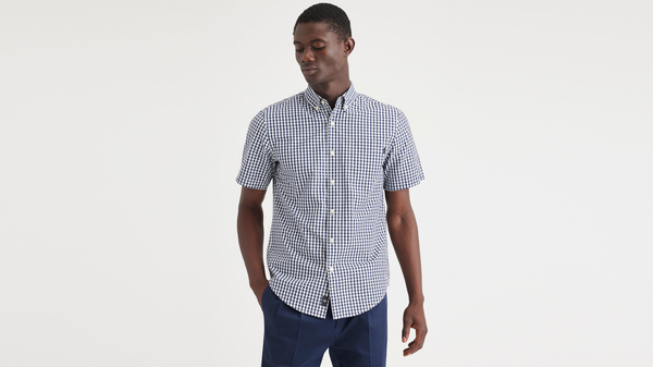 Dockers Essential Button-Up Shirt Classic Fit Blue