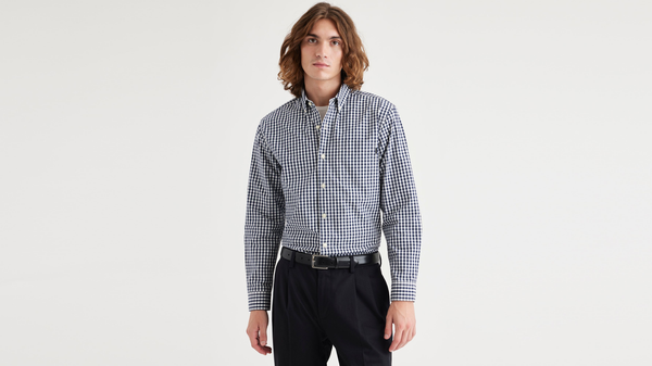 Dockers Essential Button-Up Shirt Classic Fit Blue