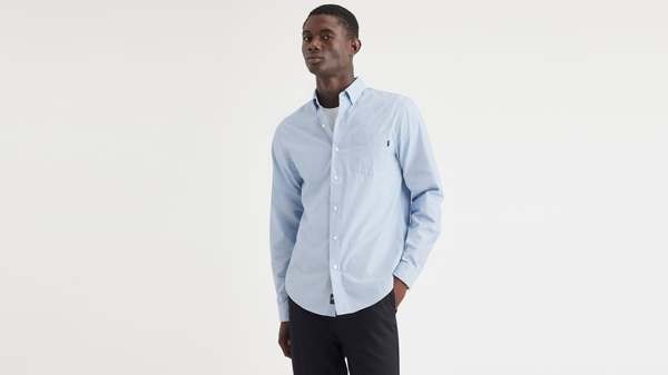 Dockers Essential Button-Up Shirt Classic Fit Blue
