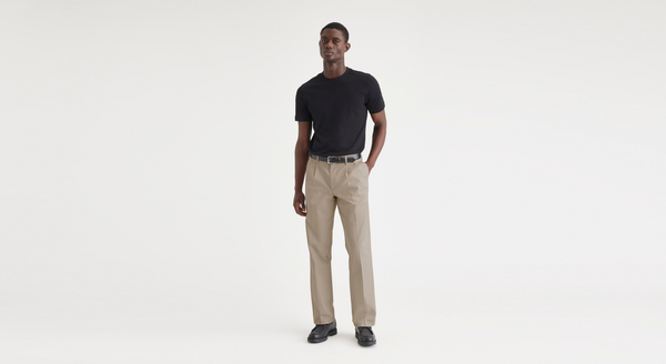 Dockers Essential Chinos Pleated Classic Fit Grey