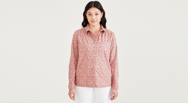 Dockers Favorite Button-Up Regular Fit Pink