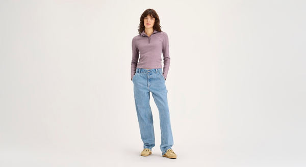 Dockers Go Quarter-Zip Pullover Slim Fit Purple
