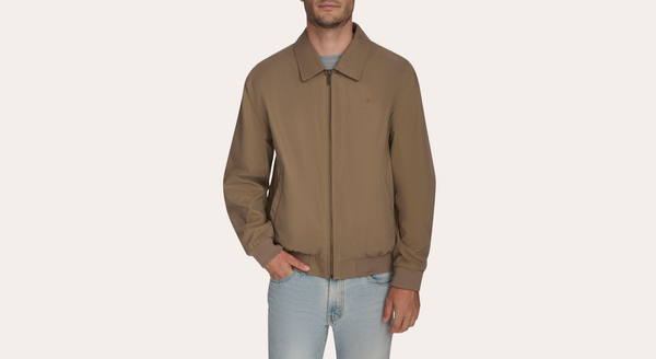 Dockers Golf Bomber Jacket Regular Fit Brown