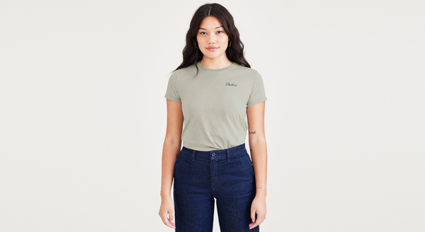 Dockers Graphic Tee Shirt Slim Fit Green