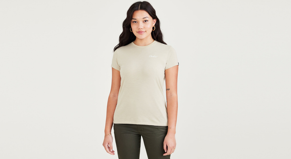Dockers Graphic Tee Shirt Slim Fit Khaki