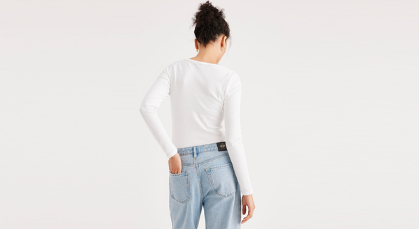 Dockers Henley Slim Fit Lucent White