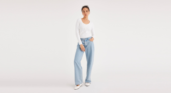 Dockers Henley Slim Fit Lucent White