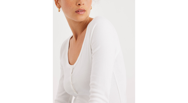 Dockers Henley Slim Fit Lucent White