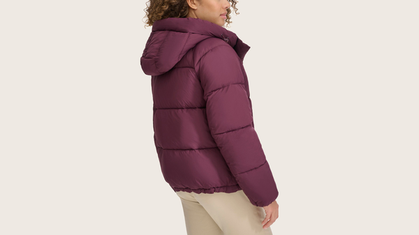 Dockers Hooded Matte Bubble Puffer Jacket Purple
