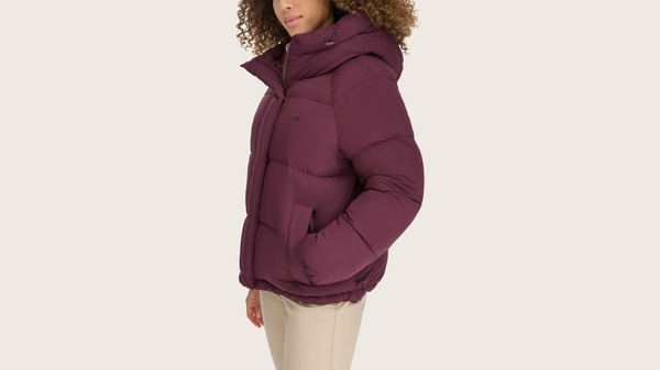 Dockers Hooded Matte Bubble Puffer Jacket Purple