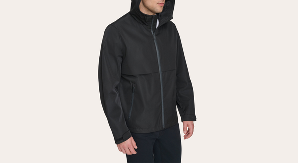 Dockers Hooded Rain Jacket Regular Fit Black