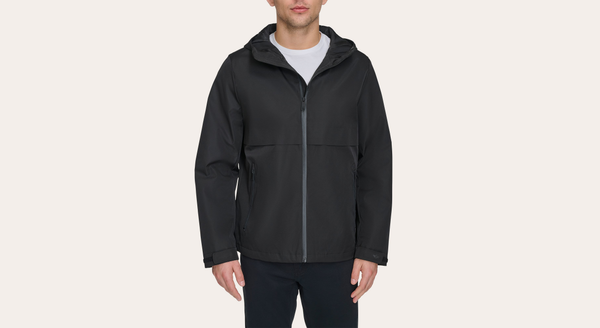 Dockers Hooded Rain Jacket Regular Fit Black