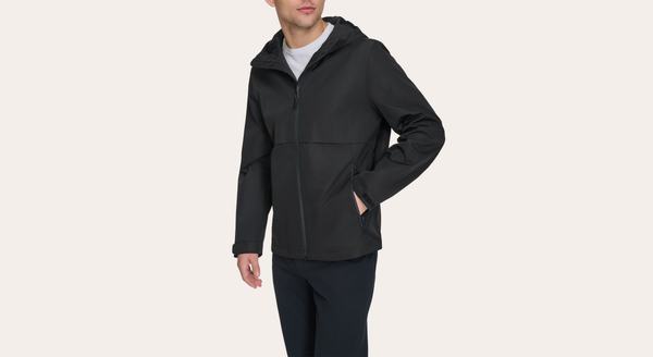 Dockers Hooded Rain Jacket Regular Fit Black