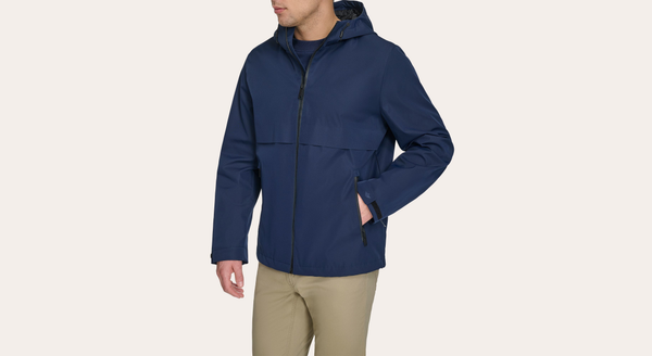 Dockers Hooded Rain Jacket Regular Fit Blue