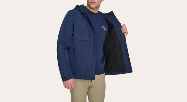 Dockers Hooded Rain Jacket Regular Fit Blue