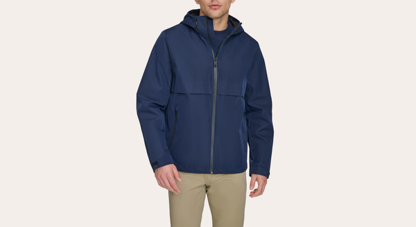 Dockers Hooded Rain Jacket Regular Fit Blue