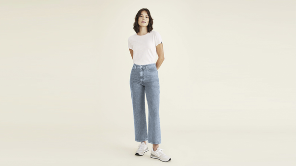 Dockers Jean Cut Pants High Straight Fit Blue