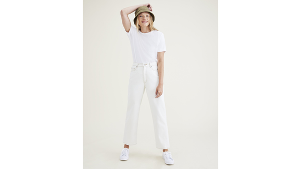 Dockers Jean Cut Pants High Straight Fit White