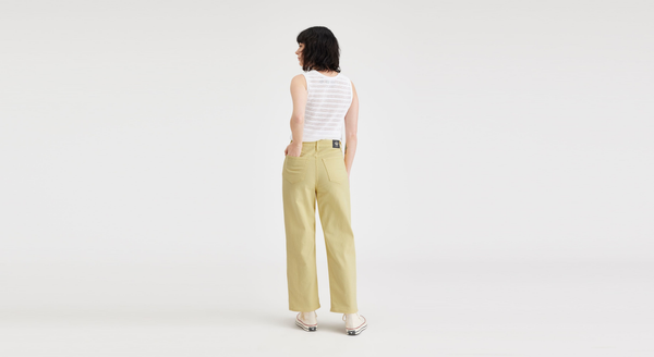 Dockers Jean Cut Pants High Straight Fit Yellow