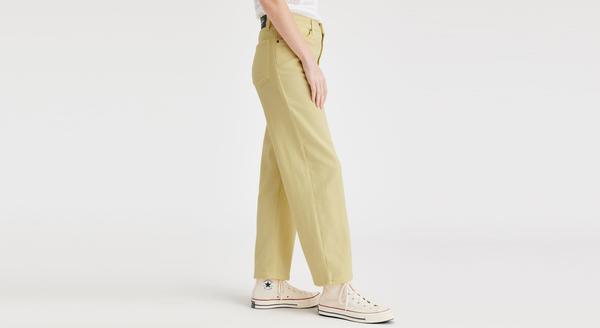 Dockers Jean Cut Pants High Straight Fit Yellow