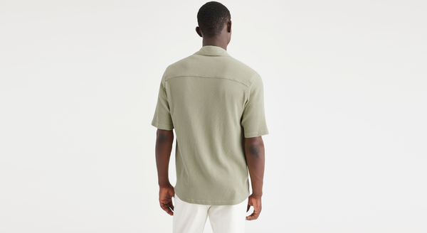 Dockers Knit Button Up Regular Fit Green