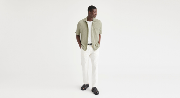 Dockers Knit Button Up Regular Fit Green