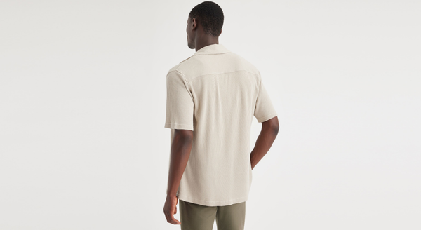 Dockers Knit Button Up Regular Fit Grey