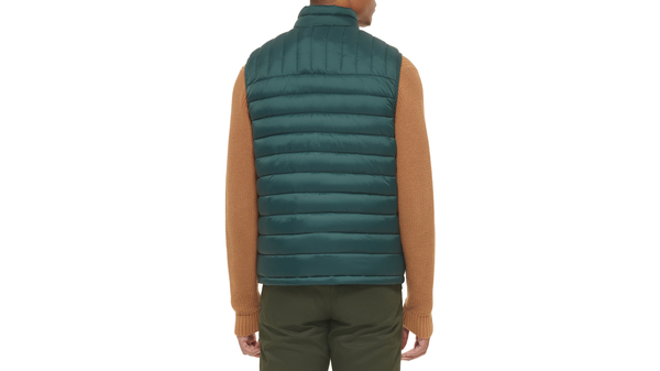 Dockers Lightweight Nylon Packable Vest Green