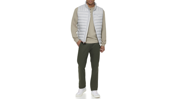 Dockers Lightweight Nylon Packable Vest Grey