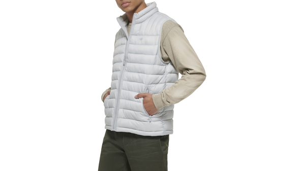 Dockers Lightweight Nylon Packable Vest Grey