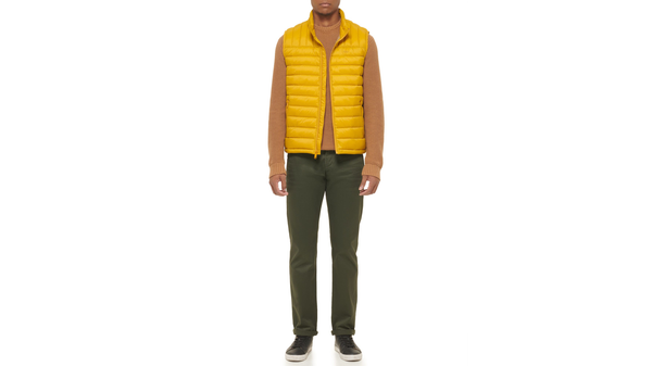Dockers Lightweight Nylon Packable Vest Yellow