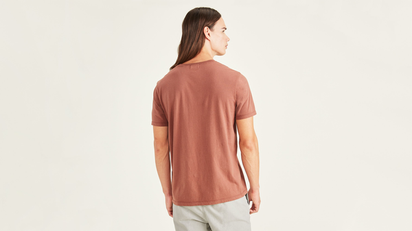 Dockers Logo Tee Shirt Slim Fit Red