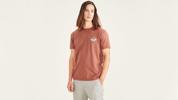 Dockers Logo Tee Shirt Slim Fit Red