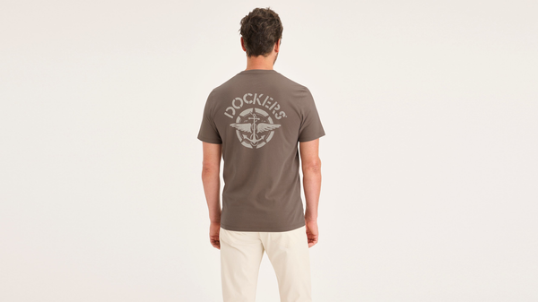 Dockers Logo Tee Slim Fit Brown