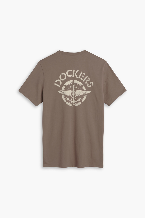 Dockers Logo Tee Slim Fit Brown
