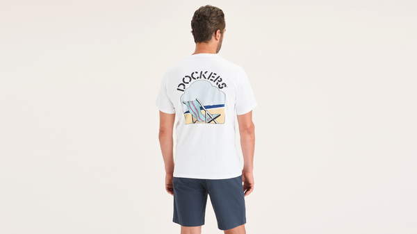 Dockers Logo Tee Slim Fit Lucent White