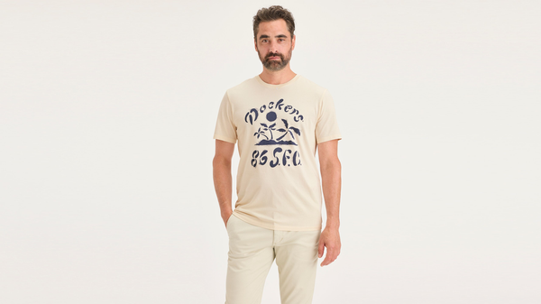 Dockers Logo Tee Slim Fit Tan