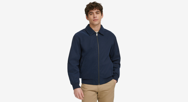 Dockers Microtwill Deck Bomber Relaxed Fit Blue