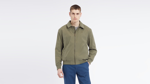 Dockers Microtwill Relaxed Bomber Jacket Green