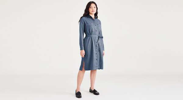 Dockers Midi Dress Relaxed Fit Blue