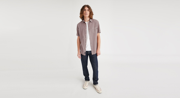 Dockers Original Button Up Regular Fit Purple