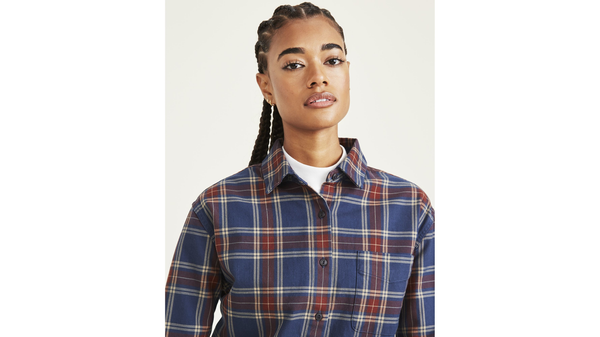 Dockers Original Button-Up Shirt Relaxed Fit Blue