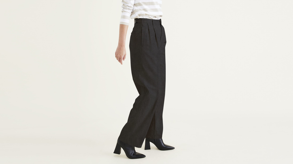 Dockers Original Khaki High Wide Pleated Grey