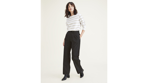 Dockers Original Khaki High Wide Pleated Grey