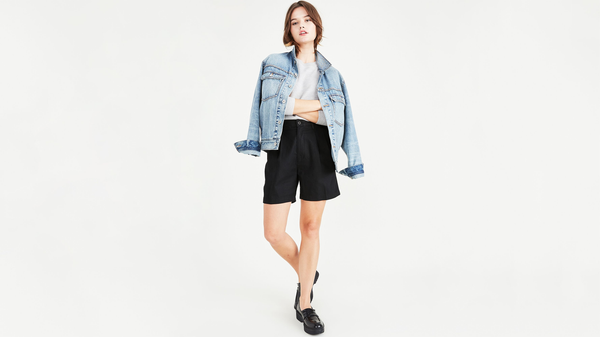 Dockers Original Shorts Pleated Beautiful Black