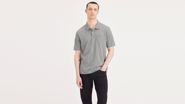 Dockers Pocket Polo Regular Fit Grey Heather