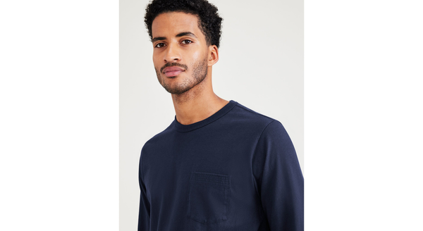 Dockers Pocket Tee Shirt Regular Fit Blue