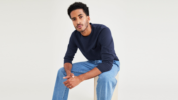 Dockers Pocket Tee Shirt Regular Fit Blue