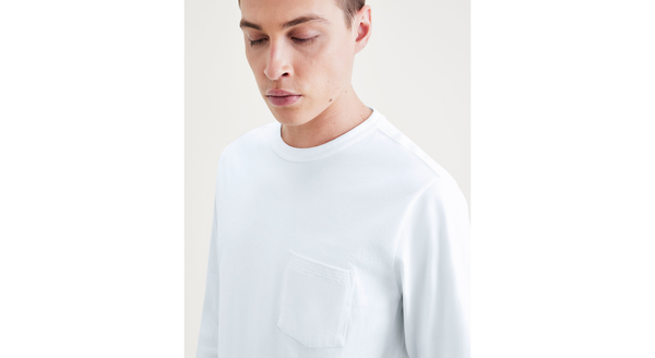 Dockers Pocket Tee Shirt Regular Fit Lucent White