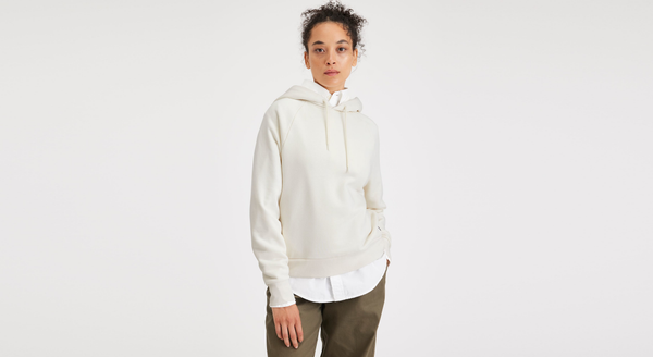 Dockers Popover Hoodie Regular Fit White